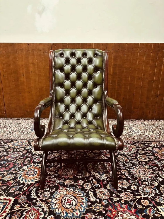 Springvale Chesterfield Armchair Victoria Stand Chair, Green (photo 4 of 11)