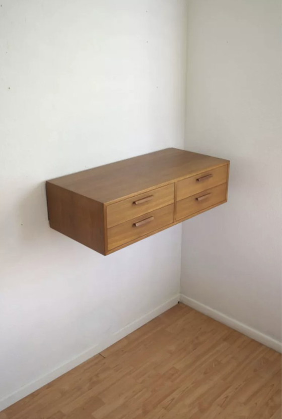 Image 1 of Teak Wall Drawer Module By Kai Kristiansen For Feldballes Møbler, 1960s