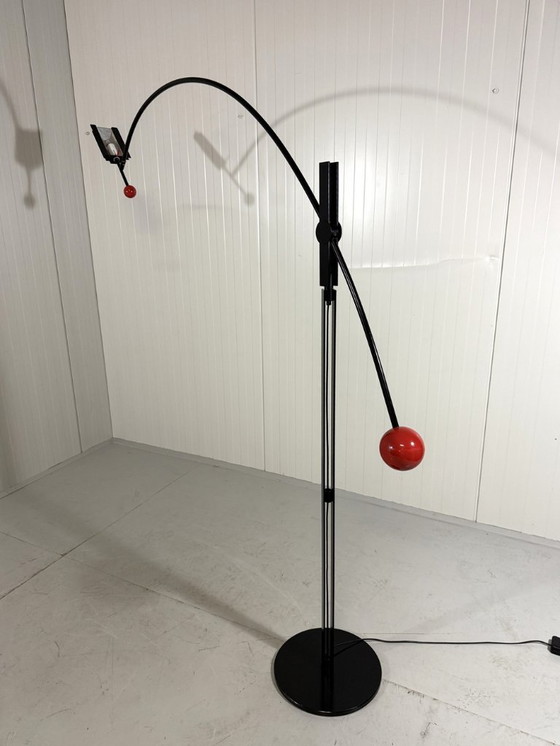 Image 1 of Lampadaire réglable Robert Haussmann pour Swiss Lamps International 1980