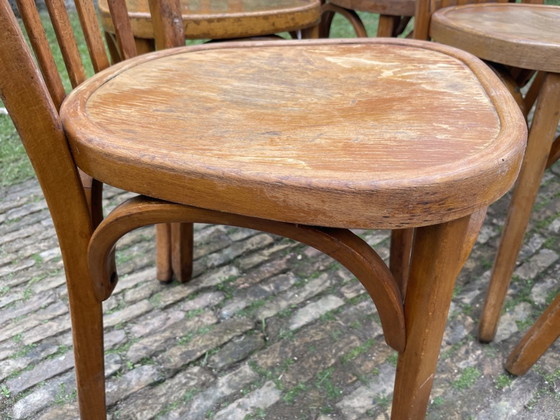 Image 1 of 7 sillas de bistró Baumann, sillas de cocina, años 50, Francia