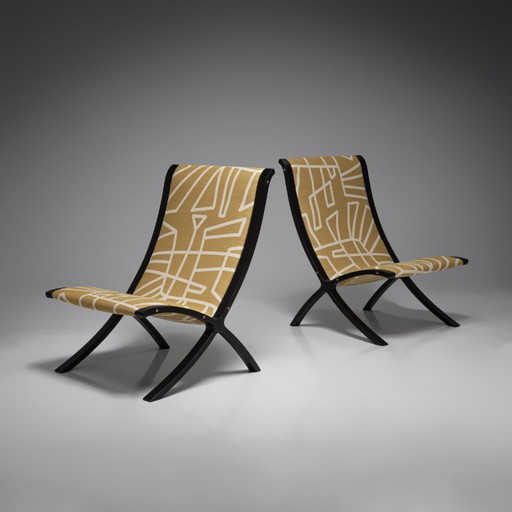 AX fauteuil van Peter Hvidt en Orla Mølgaard Nielsen voor Fritz Hansen, set van 2