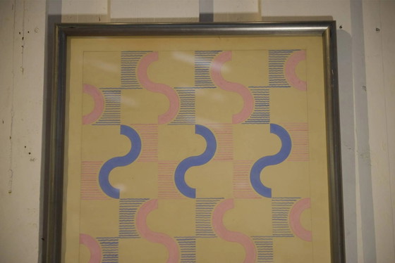 Gouache on paper original unique modernist work by Jean Boris Lacroix 1940s – Art Prints, Bauhaus (photo 11 of 13)