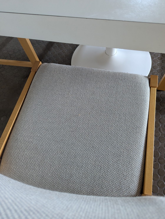 Image 1 of Vintage Dining Table With 4 Light Farstrup Chairs