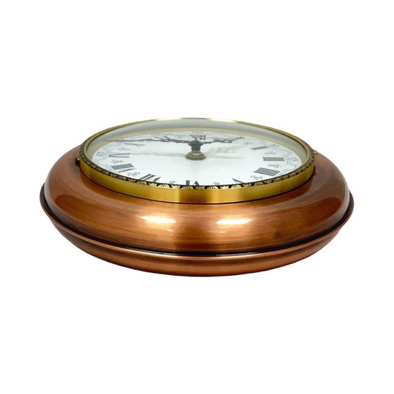 Orologio da parete "da tasca" in stile retrò tedesco – Rame e ottone, anni '70, per Kienzle – Glass, Metal (photo 6 of 12)
