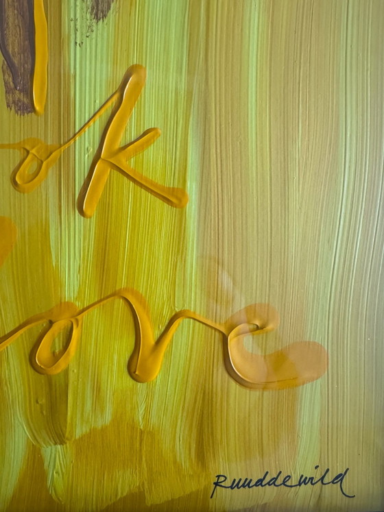 Original work by Ruud de Wild - signed, Paintings & Drawings, Canvas, Yellow (photo 2 of 6)