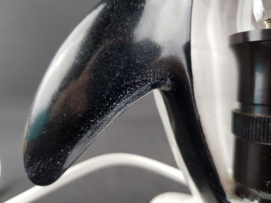 Image 1 of Vintage KARLSRUHER MAJOLIKA Pinguïn Tafellamp, Bedlampje, 1950's