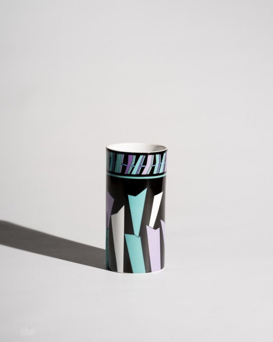 Image 1 of Rosenthal Studio-Line Vase Emilio Pucci Postmodern Geometric Porcelain, Germany