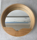 Miroir mural rond Zuiver ’40 – miroir mural avec compartiment de rangement