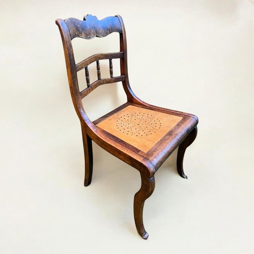 Biedermeier or Wilhelminian style chairs. Original from Cawit with fish embossing on the underside.