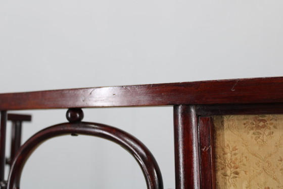 Image 1 of Josef Hoffmann Variation of Art Nouveau "Fledermaus" Sofa by Fischel