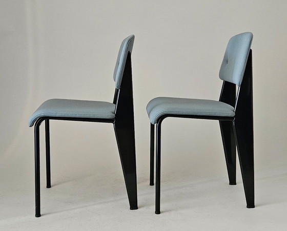 Image 1 of Pair of Vitra Standard SR Chairs by Jean Prouvé – Iwill 17 Green – Near Mint Condition