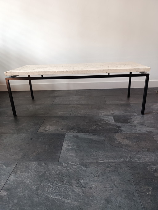 70s Pastoe Travertin Salon table 120Cm X 50Cm