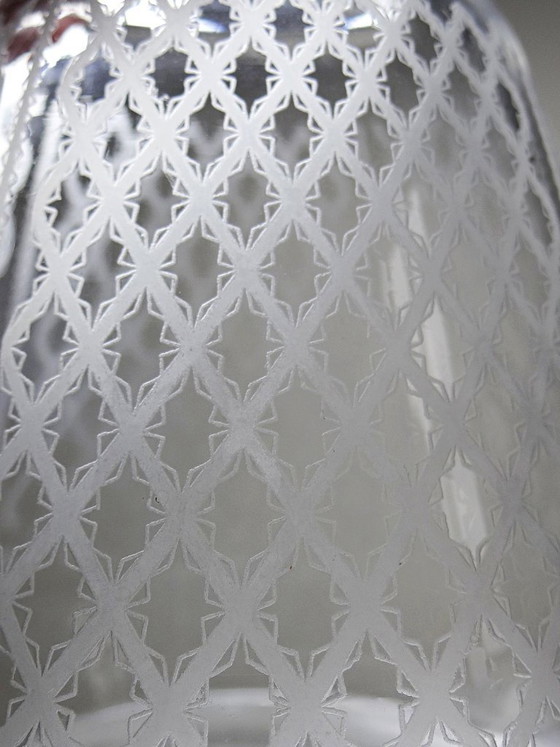 Image 1 of Carafe en cristal gravé modèle "Alhambra" Baccarat années 1900-1920