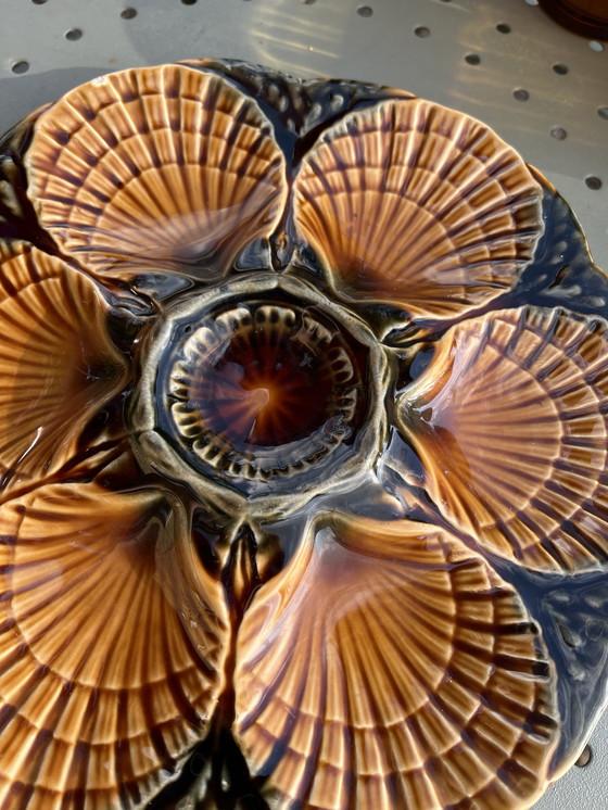 Image 1 of Assiette à huîtres Sarreguemine 