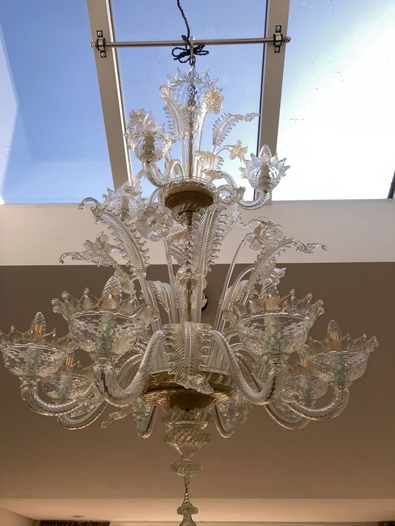 Image 1 of Venezianische Muranoglas-Kronleuchter mit 12 Lichtern