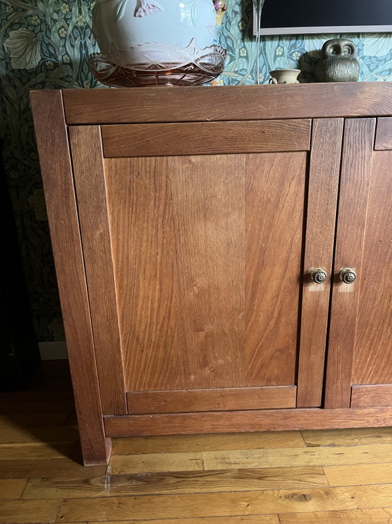 Image 1 of Modern klassiek dressoir massief (teak)hout 220 cm
