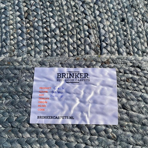 Brinker Carpets Jute Circle Blue Round Rug - 240x240cm