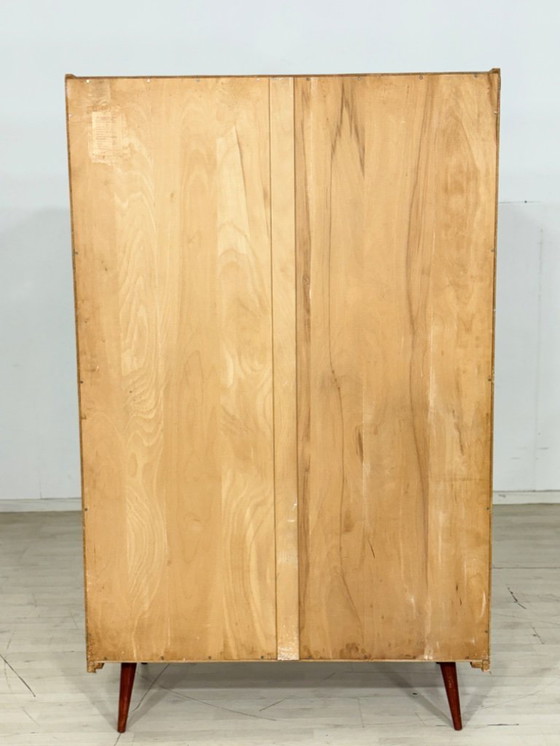 Image 1 of Vintage kledingkast met twee deuren, houten kast, slaapkamerkast