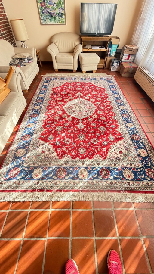 Handgeknoopt Isfahan Perzisch Tapijt – 216 × 315 cm