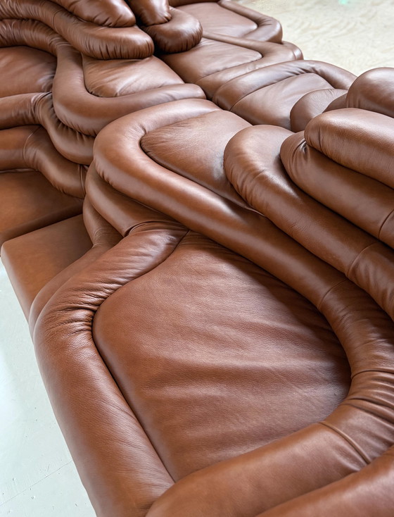 Image 1 of 4-DELIGE SET DE SEDE TERRAZZA DS1025 BY UBALD KLUG IN COGNAC LEDER