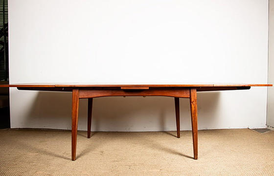 Image 1 of Grande Table de Repas Extensible Danoise en Teck Modèle 145 par Willy Sigh pour Sigh & Son 1960