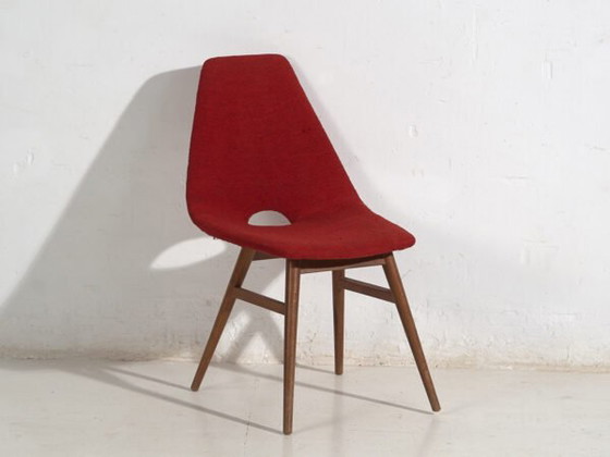 Sedie stile vintage rosso bordeaux (c.1950). Set di 2 pezzi #3 – Sedie da pranzo, Wood (photo 34 of 40)