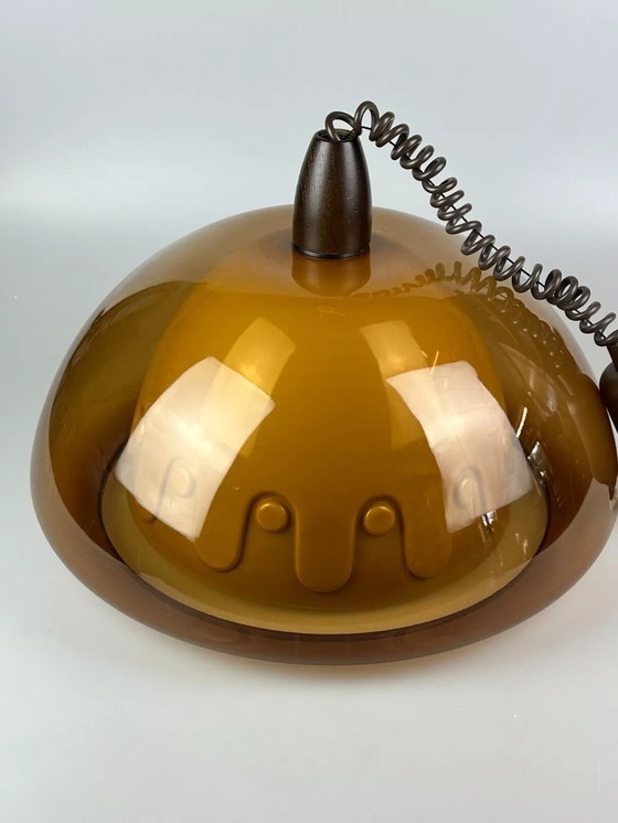 Image 1 of Lampada da soffitto anni '60 e '70, lampada a sospensione, acrilico, plastica, metallo, design spaziale