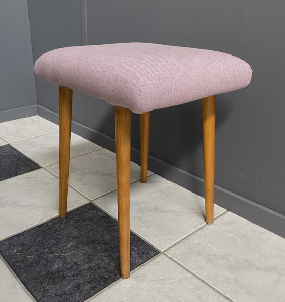 Image 1 of Pink small stool 1970s