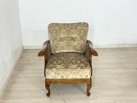 Image 1 of Chippendale bankstel / zitmeubelset / bank en fauteuils – vintage uit de jaren 60