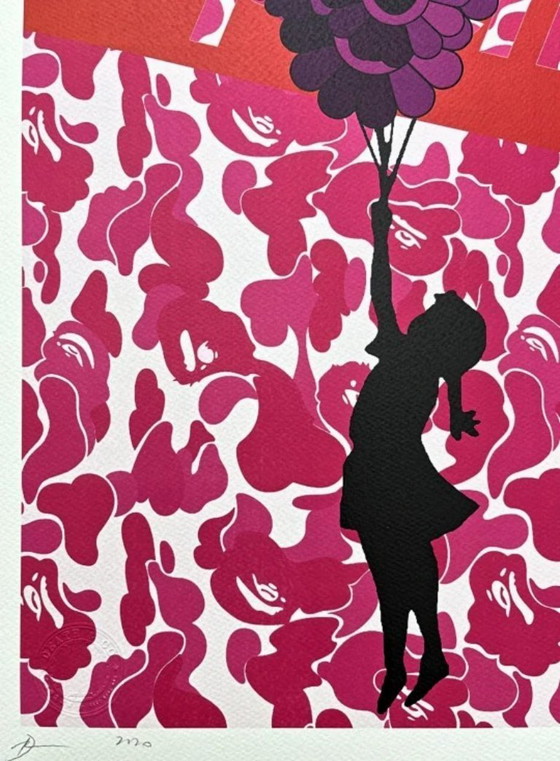 Image 1 of Death NYC - Ragazza con palloncino rosa di Murakami - Edizione limitata con certificato