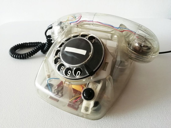 Image 1 of Transparent rotary phone Delft PTT 1985