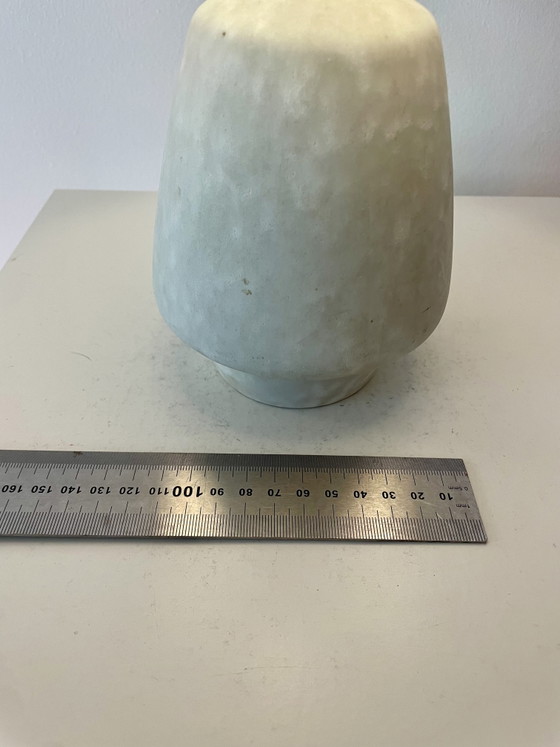 Stylish Mid Century Table Lamp from original 70s Vase, West German Pottery, Brass, Ceramic, Multi Color (photo 10 of 14)