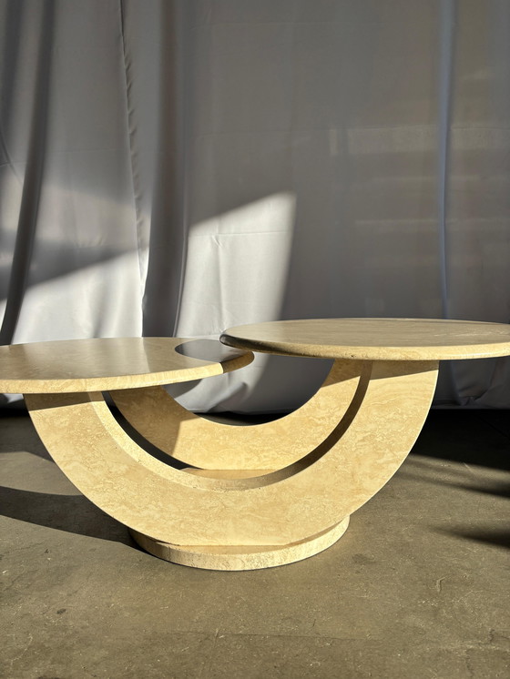 Image 1 of Double travertine coffee table 