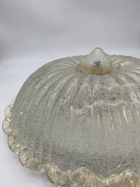 Image 1 of Murano glass ceiling light attributed to Barovier with gold