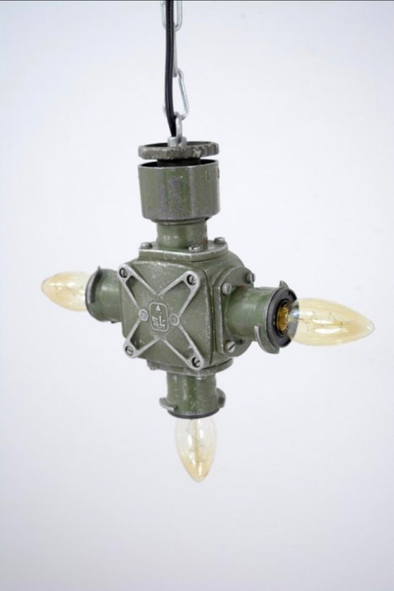 Image 1 of Aluminum lamp Poland 1960