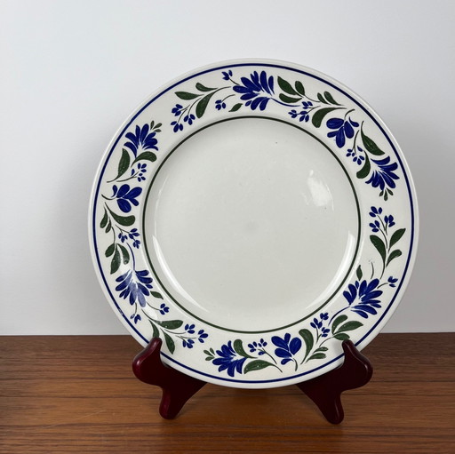 Set of 6 Churchill England Dinner Plates, Flower Pattern, 1970