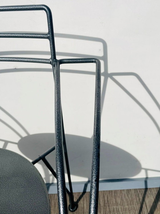 Image 1 of Pair of 'Lune d'Argent' chairs by Pascal Mourgue for Fermob. Vintage 80s