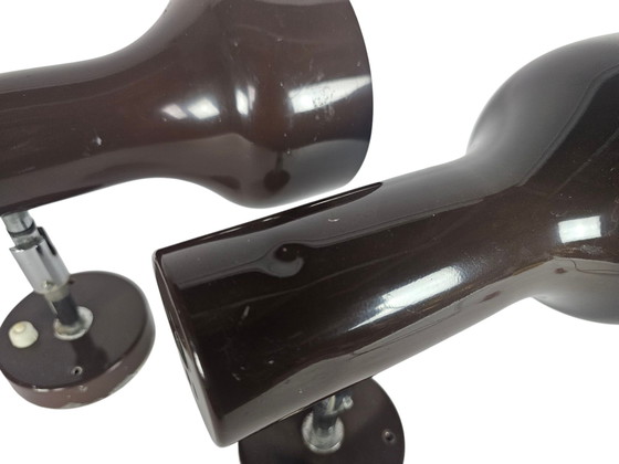 Image 1 of Hala Zeist - Modell 734 - Braun - Chrom - Wandstrahler (2) - 60er Jahre