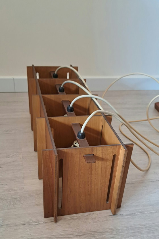 Image 1 of Plafonnier scandinave en teck, années 1960 - Mid Century Modern