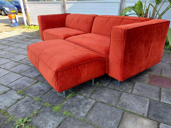 Gelderland 6400 + pouf | Ristrutturato | Velluto marrone ruggine – Divani 3 posti, Tessile (photo 7 of 15)