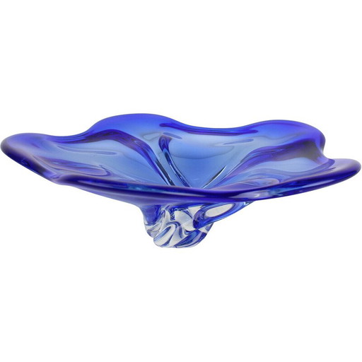 Vintage kunstglazen kom van Josef Hospodka voor Chribska Glassworks, Tsjecho-Slowakije 1960