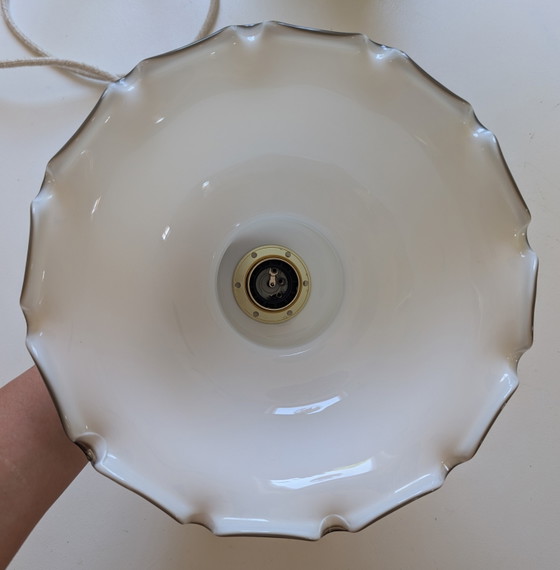 Image 1 of nostalgic atmospheric opaline glass lampshade