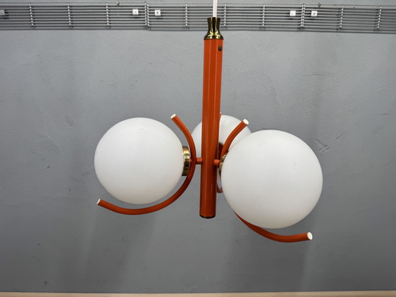 Image 1 of Lampadario arancione Space Age di Richard Essig
