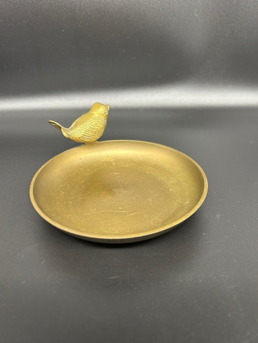 vassoio portaoggetti a forma di uccello in ottone