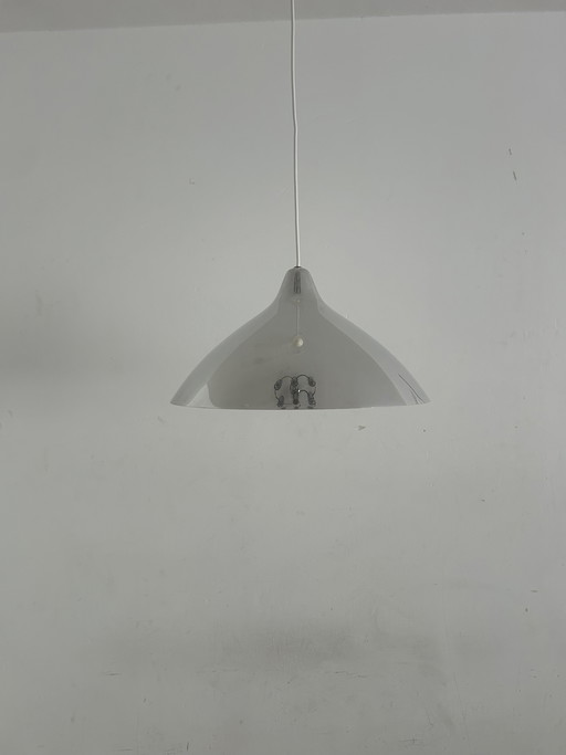 Vintage chrome pendant lamp Lisa Johansson-Pape for Orno