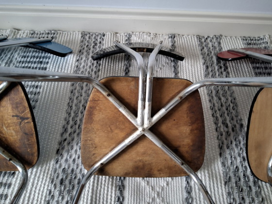 3 chaises de cuisine vintage en Formica J 50/60 – Chaises de salle à manger, Metal, Wood (photo 10 of 11)