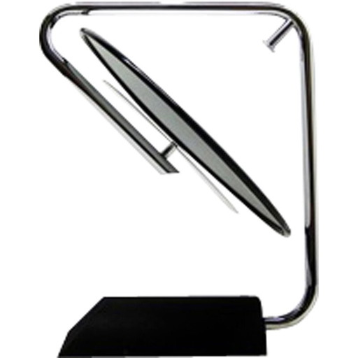 Lampe de table vintage en aluminium, Italie 1960