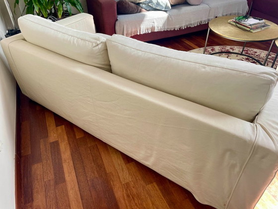B&B Italia Baisity Fabric Three Seater Cream Sofa Couch – Metal, Textile (photo 4 of 8)