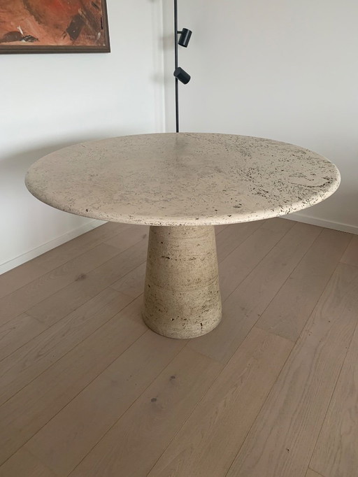 Vintage travertin eettafel 