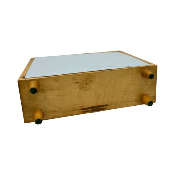 Image 1 of Ruhla Electric Vintage Mantel Clock, 1970s, Mid-Century Design Wood